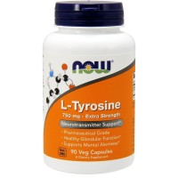 Тирозин NOW L-Tyrosine 750mg 90капс