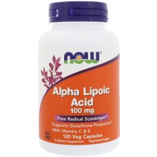 Альфа-липоевая кислота NOW Alpha Lipoic Acid 100 mg 120капс