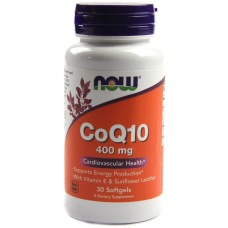 Коэнзим Q10 NOW CoQ10 400 mg 30гел.капс