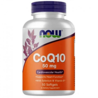 NOW - CoQ10 50 mg + Vitamin E (50гел.капс)