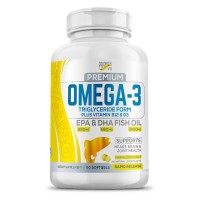 Proper Vit Omega 3 Fish Oil 2400mg Triglyceride Form Plus vitamin B12+D3 Lemon EPA 880mg DHA 660mg 90гел.капс