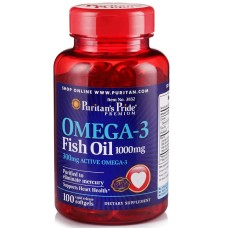 Puritan's Pride Omega-3 Fish Oil 1000mg (100гел.капс)