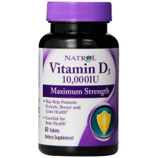 Natrol - Vitamin D3 10000 IU (60таб)