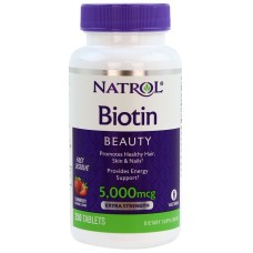 Natrol - Biotin 5000mcg Fast Dissolve (250таб) (Срок: до 28.02.20г.)