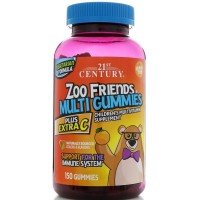 21st Century ZOO Friends Multi Gummies plus Extra C (150жев.таб)