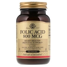 Solgar Folic Acid 800mcg (250таб)