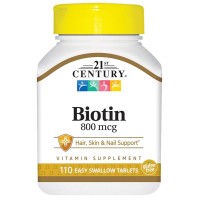 21st Century High Potency Biotin 800mcg (110таб)