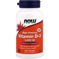 NOW - Vitamin D-3 1000 IU (360гел.капс)