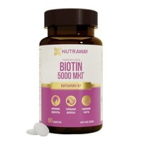 Биотин Витамин В7 Nutraway Biotin 5000 мкг 60таб