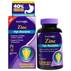 Natrol - Zinc High Absorption (60жев.таб)