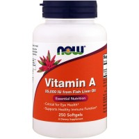 NOW - Vitamin A 25000 IU (250гел.капс)