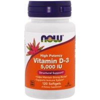 NOW - Vitamin D-3 5000 IU (120гел.капс)